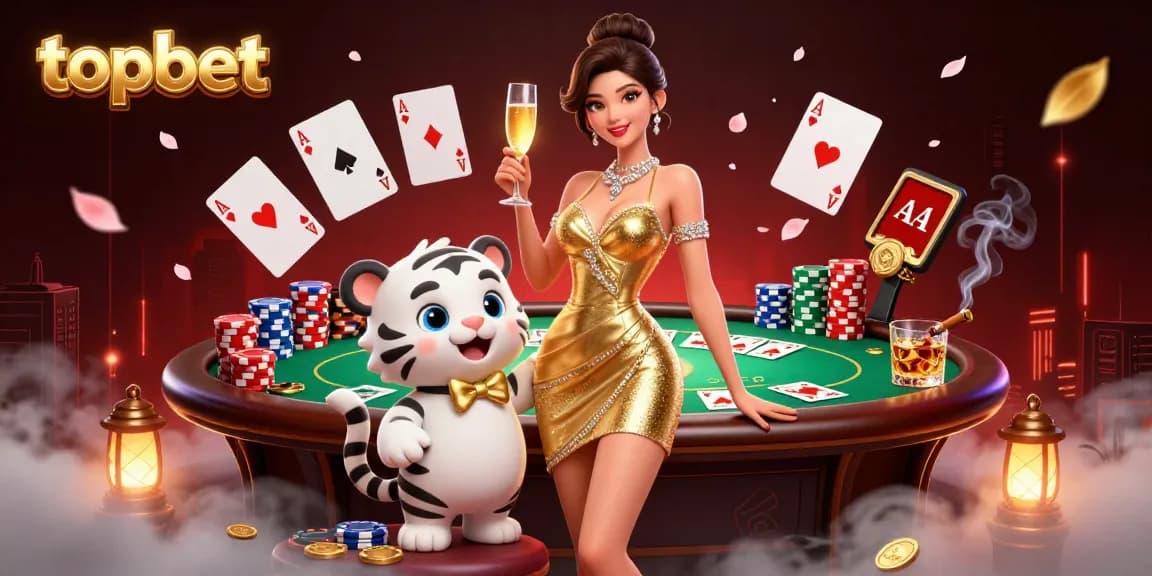 Experience topbet's vibrant casino atmosphere with unique characters and immersive game elements.
