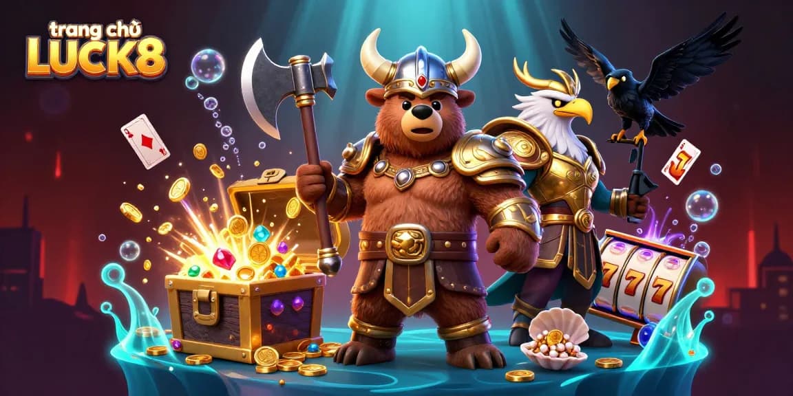 Experience the excitement of trang chủ LUCK8 with vibrant characters and immersive gaming elements.