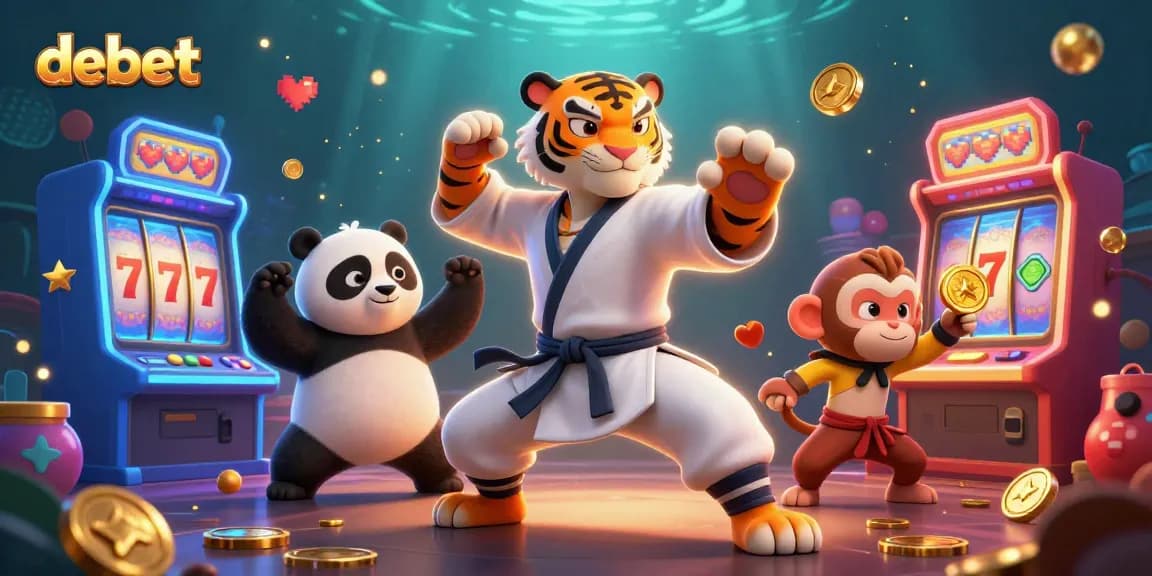 Engage with debet's thrilling slot adventures featuring animated characters and vibrant gaming elements.