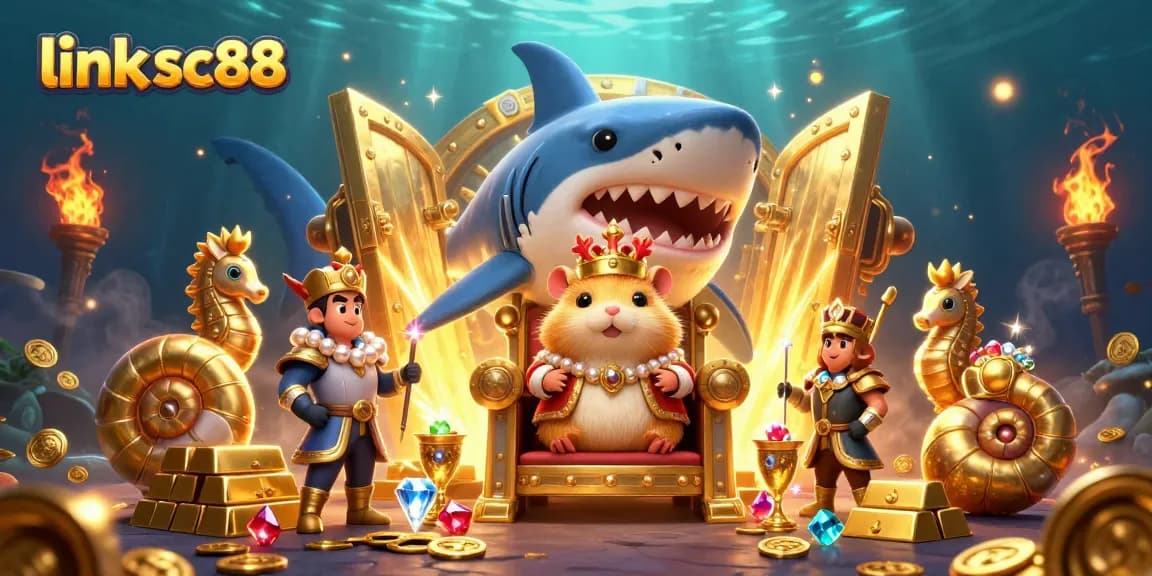 Engage with link sc88 for thrilling online casino adventures amidst a treasure-filled scene.