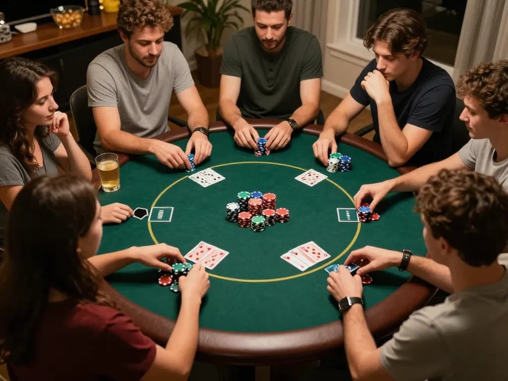 Cakhia TV showcases friends enjoying a lively poker night with strategic gameplay and vibrant atmosphere.