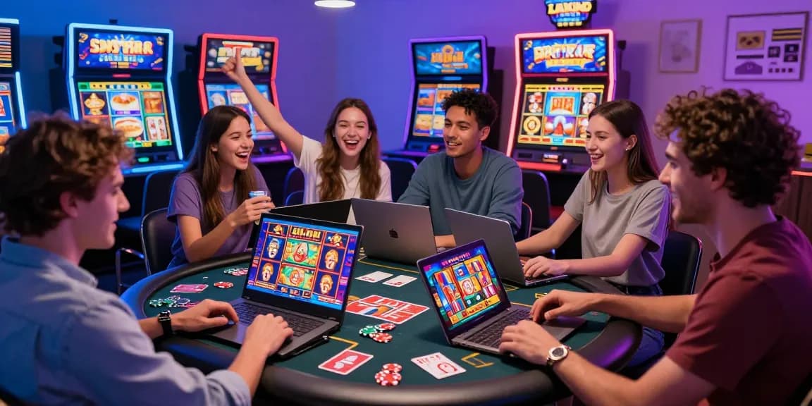 Experience thrilling online gameplay at https://ukspace2017.co.uk/ showcasing players celebrating wins at digital credit card casinos.