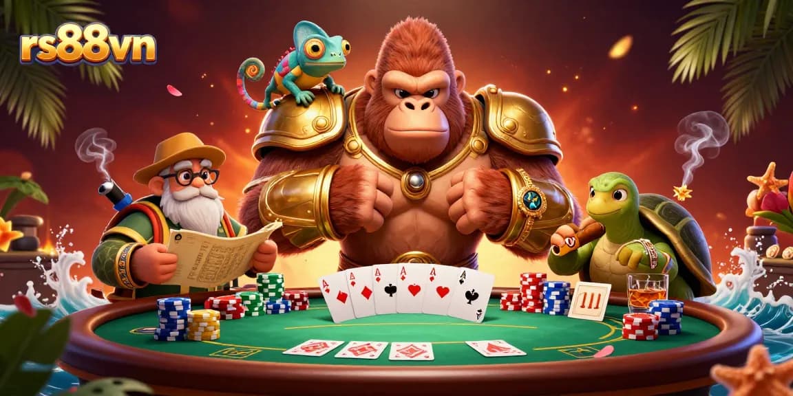Engage in thrilling poker matches at rs88vn with vibrant characters and lively gaming elements.