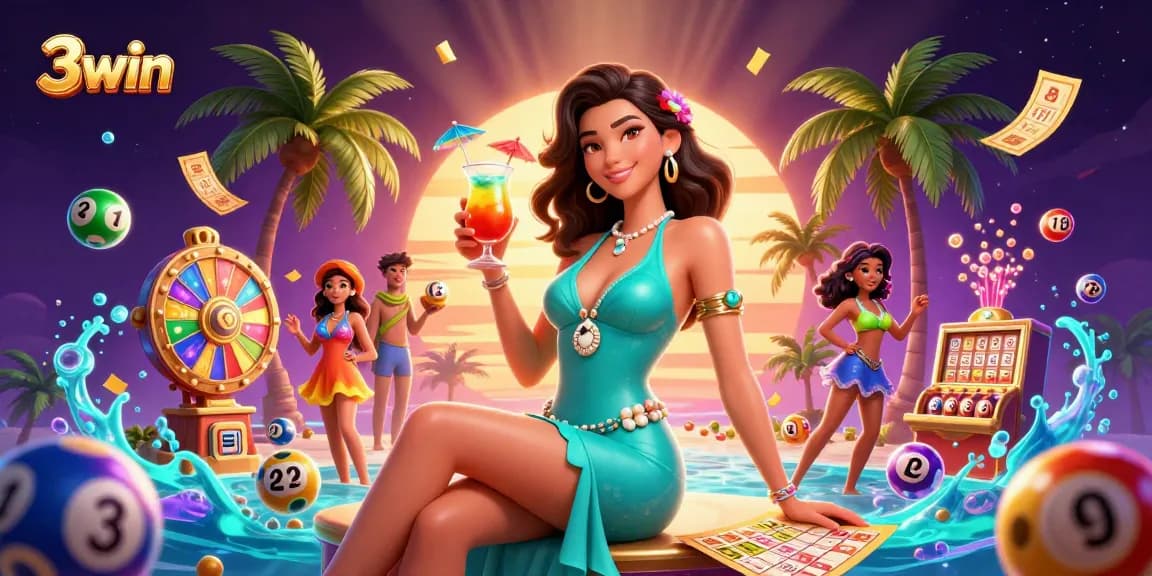 Experience thrilling gameplay with 3win in a vibrant casino scene, packed with excitement and energy.