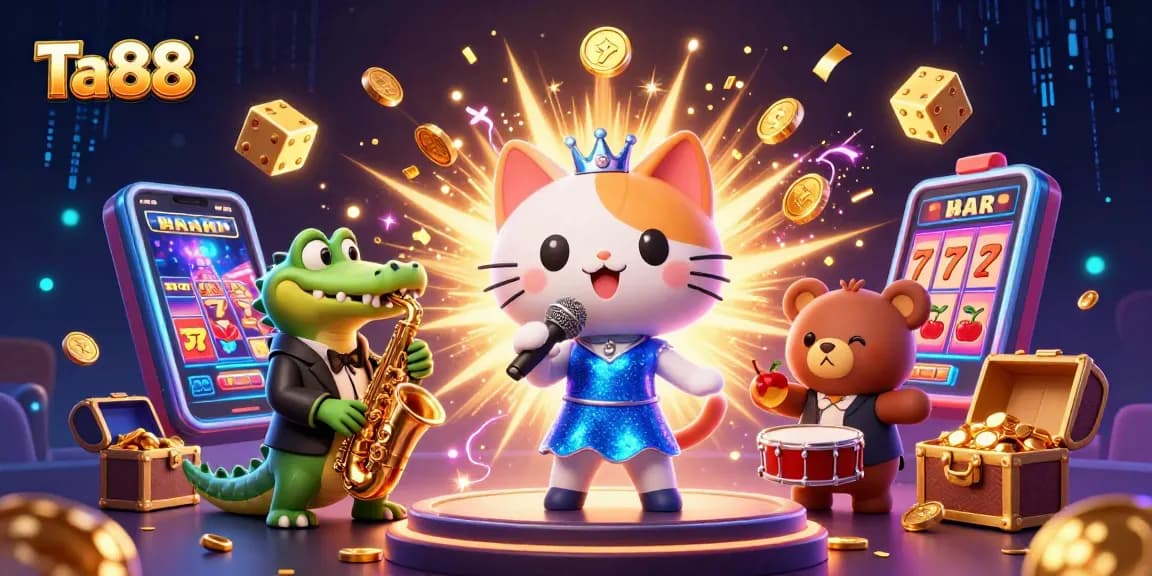 Play exciting casino games with Ta88 as cartoon characters amplify the fun and thrill.