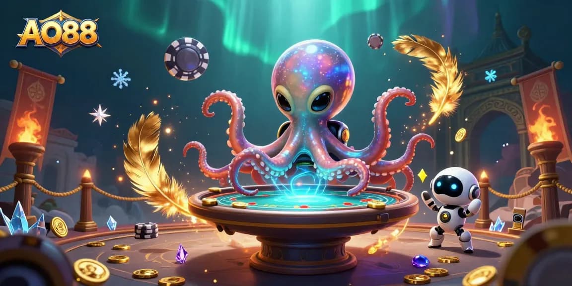 Engage in exciting gaming adventures at AO88 with vibrant visuals of a unique casino experience.