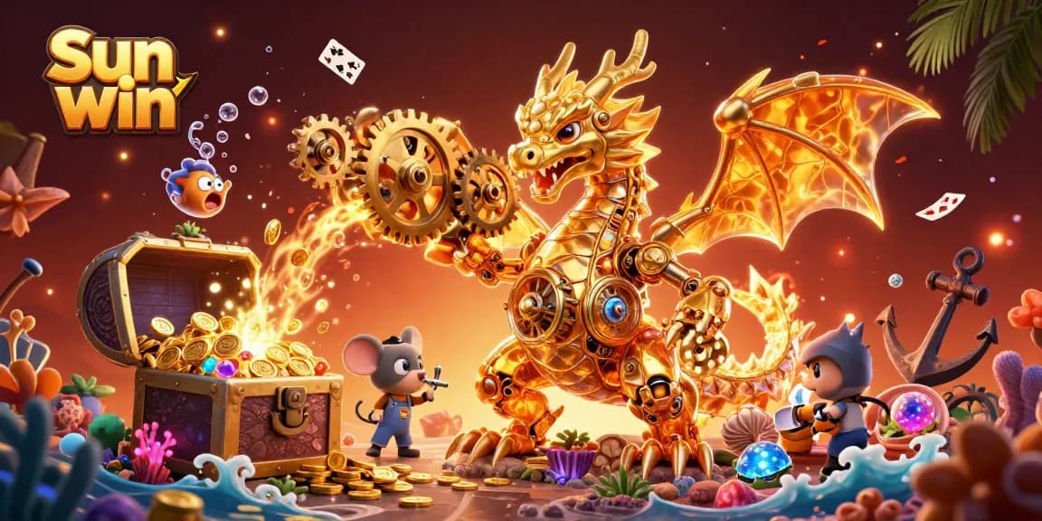 Win big with Sun win at this vibrant online casino scene filled with gold and joy.