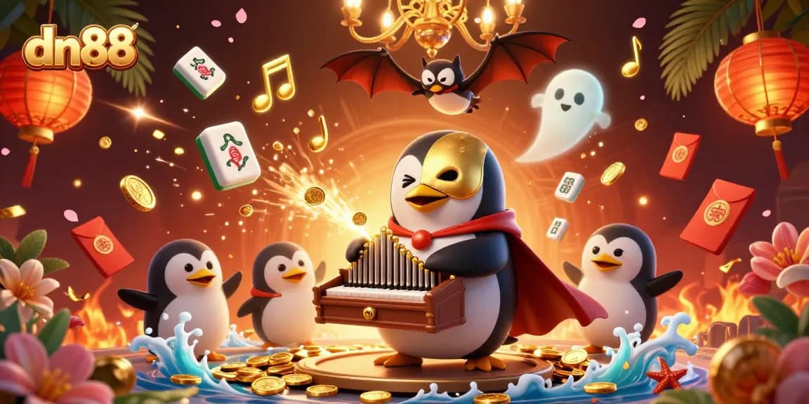 Experience winning thrills at dn88 with golden coins and immersive casino elements in this vibrant illustration