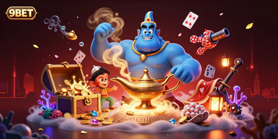 Engage with thrilling games at 9BET with magical characters and vibrant casino elements.