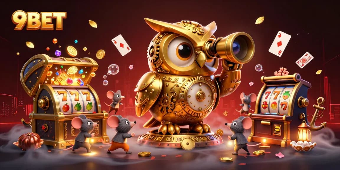 Win big with 9BET's exciting casino atmosphere brimming with golden treasures and thrilling action.