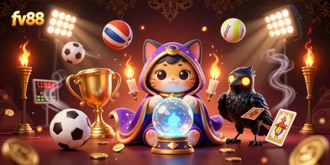 Experience high-energy gambling action with fv88's gaming elements in a vivid 3D illustration.