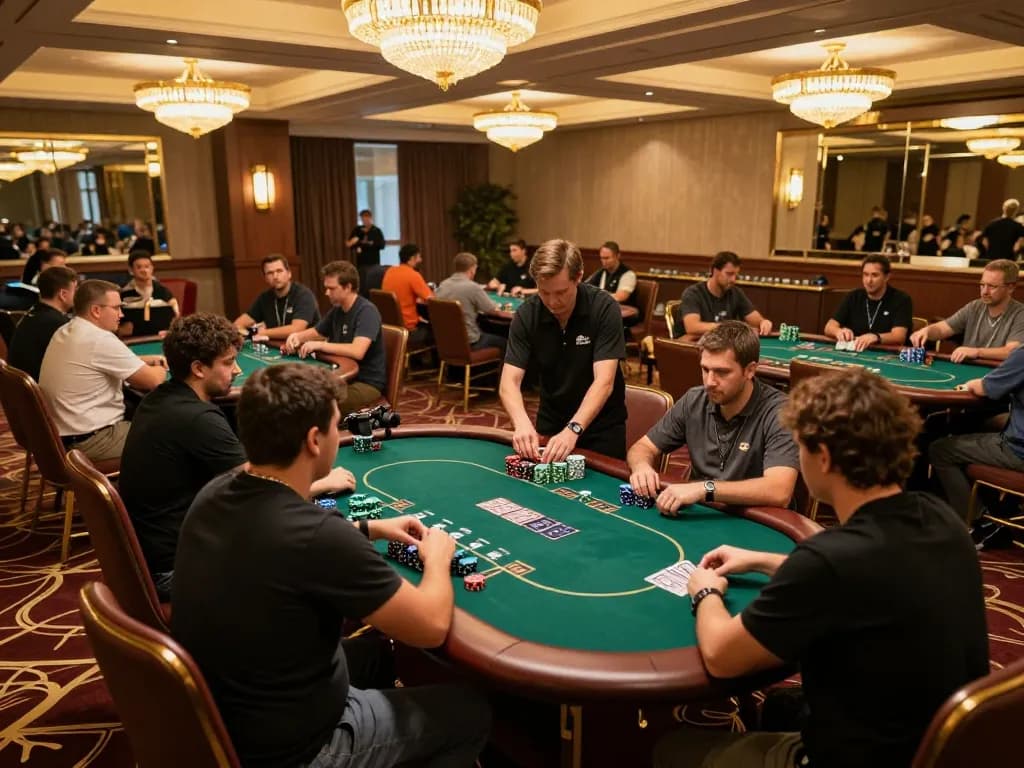 Players at an exciting poker game experience with DU88 chips and cards in dynamic action.