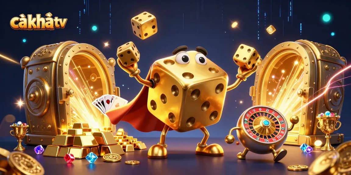 Join the excitement with cà khịa tv as the golden dice golem and friends juggle coins and treasures!