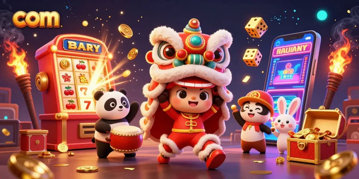 Experience the excitement of com casino games as characters celebrate with vibrant colors and jackpot symbols.
