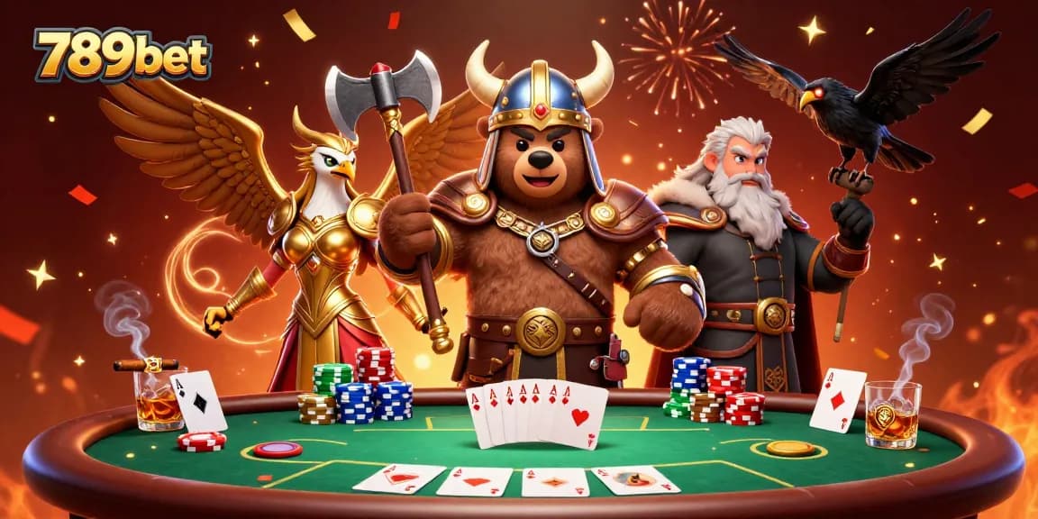 Engage with 789bet's thrilling gambling world through dynamic poker gameplay and vibrant characters.
