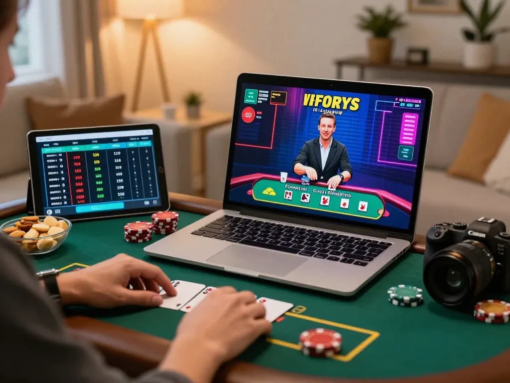 Engaged player enjoying live dealer blackjack on VK88 from the comfort of home