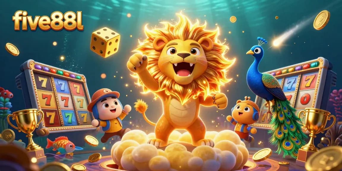 Engage in thrilling jackpot action at five88l with a vibrant underwater casino themed scene.