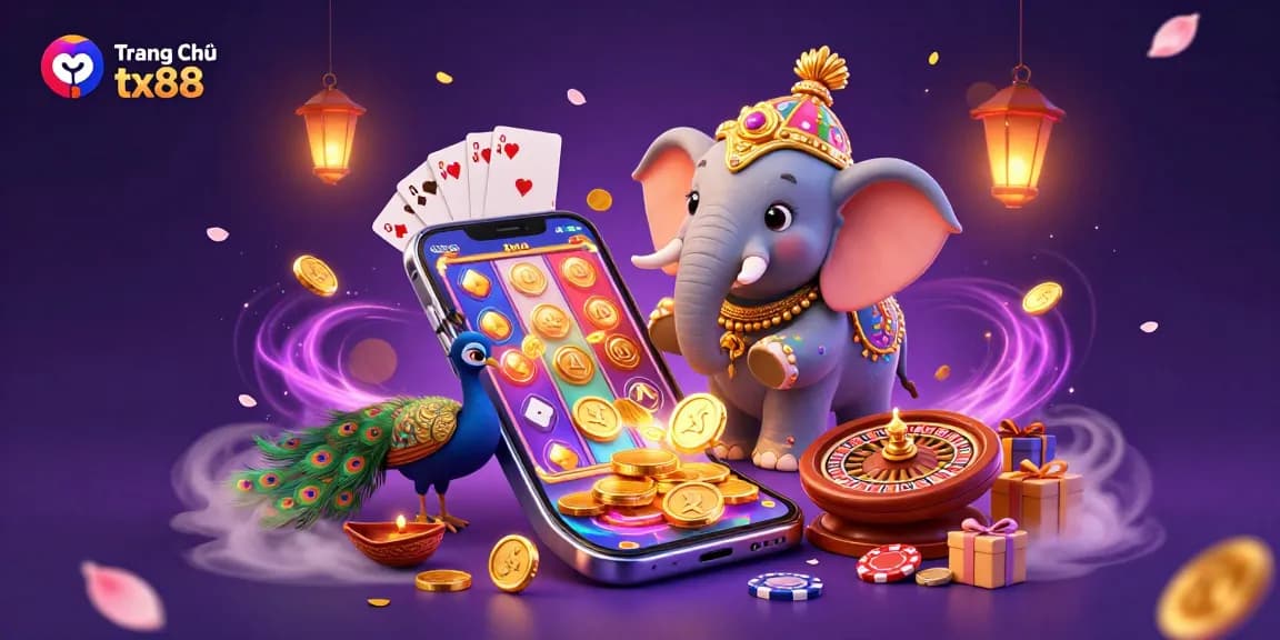 Engage with thrilling games on Trang Chủ tx88, featuring dynamic colorful slots and interactive casino elements.