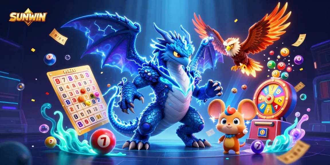 Experience the thrilling world of SUNWIN gaming with vibrant elements and dynamic characters!