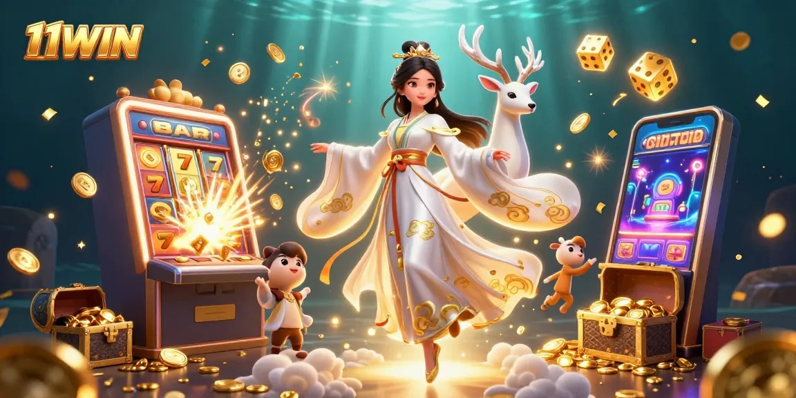 Experience thrilling wins at 11WIN with vibrant casino visuals and dynamic game elements.