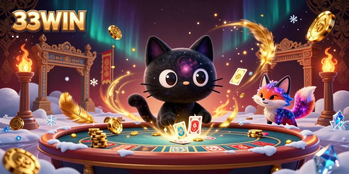 33WIN engages players with cosmic casino thrills among swirling galaxy effects and dynamic gaming elements.