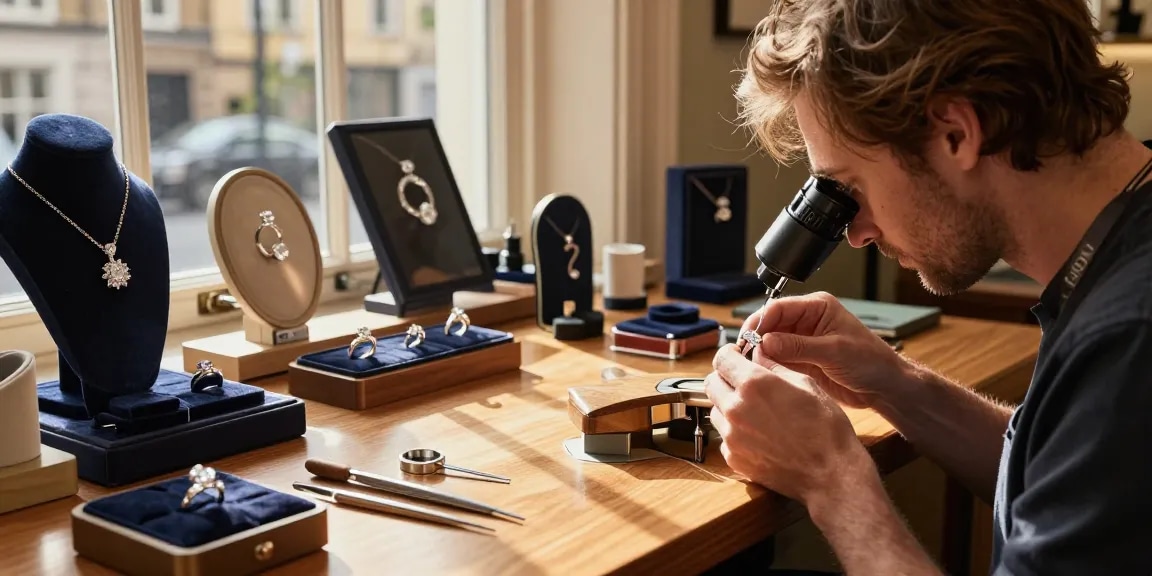 lab grown diamond ring london crafted in an elegant jeweller's studio showcasing the artistry and quality of bespoke jewellery