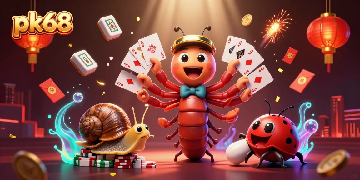 Experience exciting games and winning strategies with pk68's dynamic casino artwork.