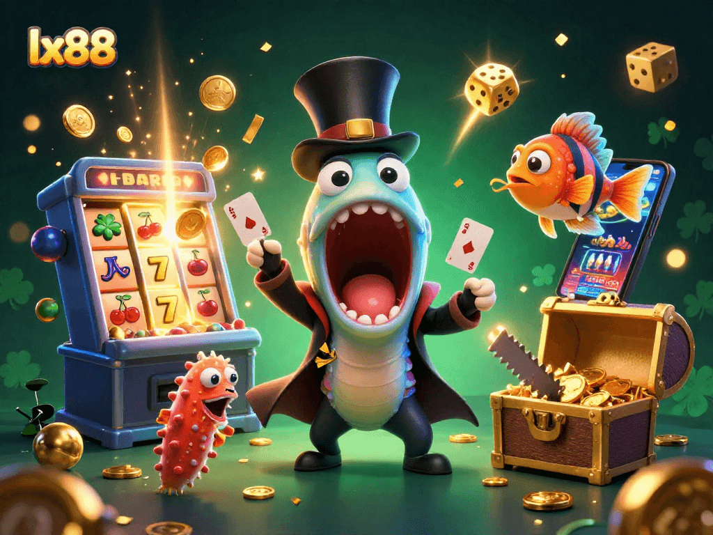 Experience the thrill of lx88 with a vibrant casino magic scene featuring enchanting sea creatures.