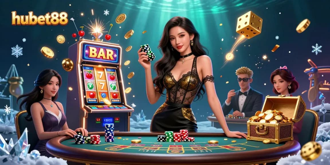 Engage in thrilling wins at hubet88's luxurious VIP baccarat experience with high-value casino chips.