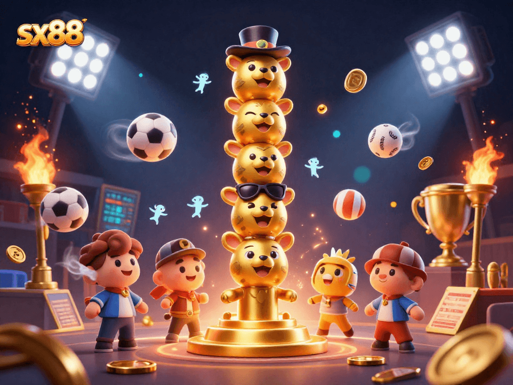 SX88 enhances your gaming experience with vibrant sports animation and lively casino elements.