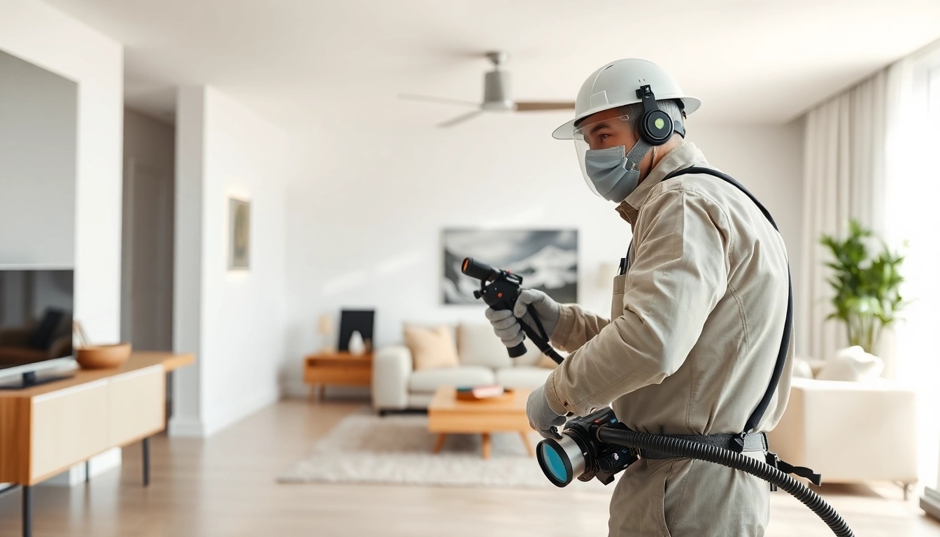Efficient spray foam removal London by a professional contractor in a living room.
