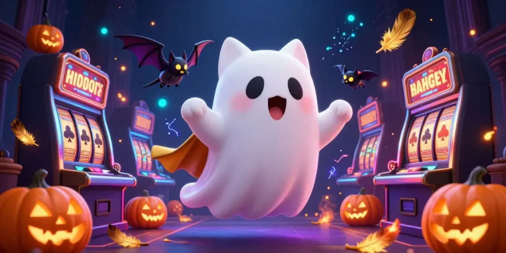 Experience thrilling casino action at 8xbet00 with a ghost cat and jackpot excitement.