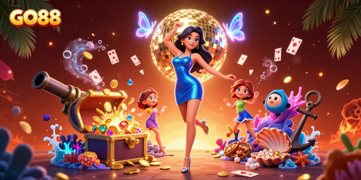 Experience the excitement of GO88 with captivating visuals bursting with vibrant elements and dynamic characters.