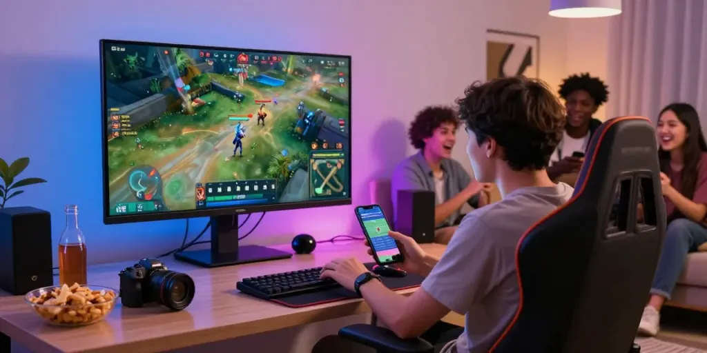 Engaging ORION88 APK gaming scene in a modern living room