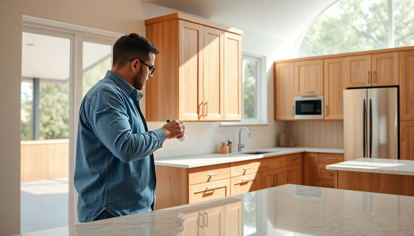 Cabinet Refacing Clearwater FL in a vibrant kitchen with freshly refinished oak cabinets.