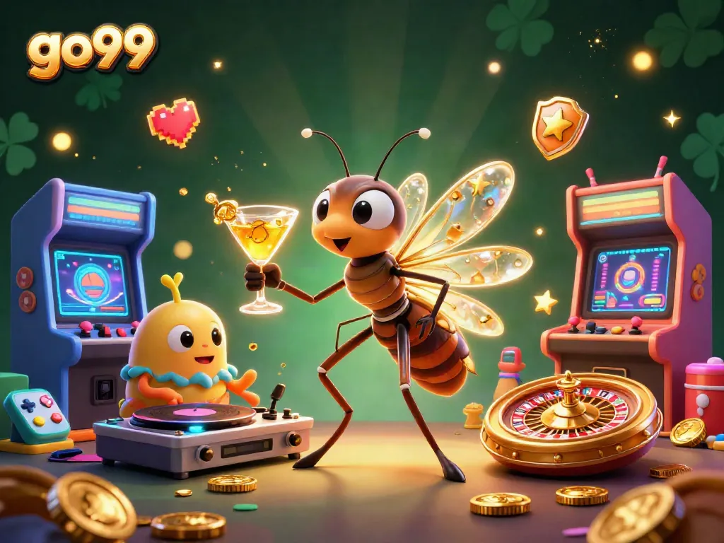 Spin the golden roulette wheel with go99's vibrant casino characters in action.