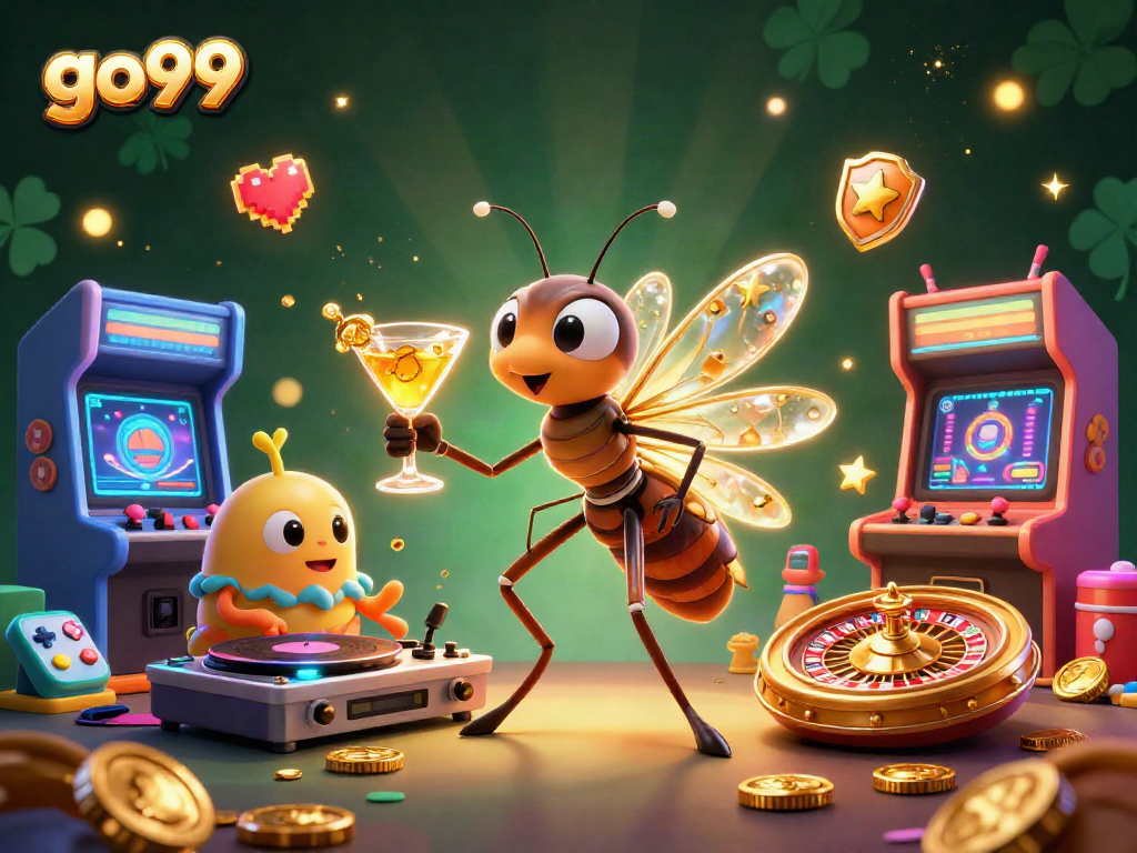 Spin the golden roulette wheel with go99's vibrant casino characters in action.