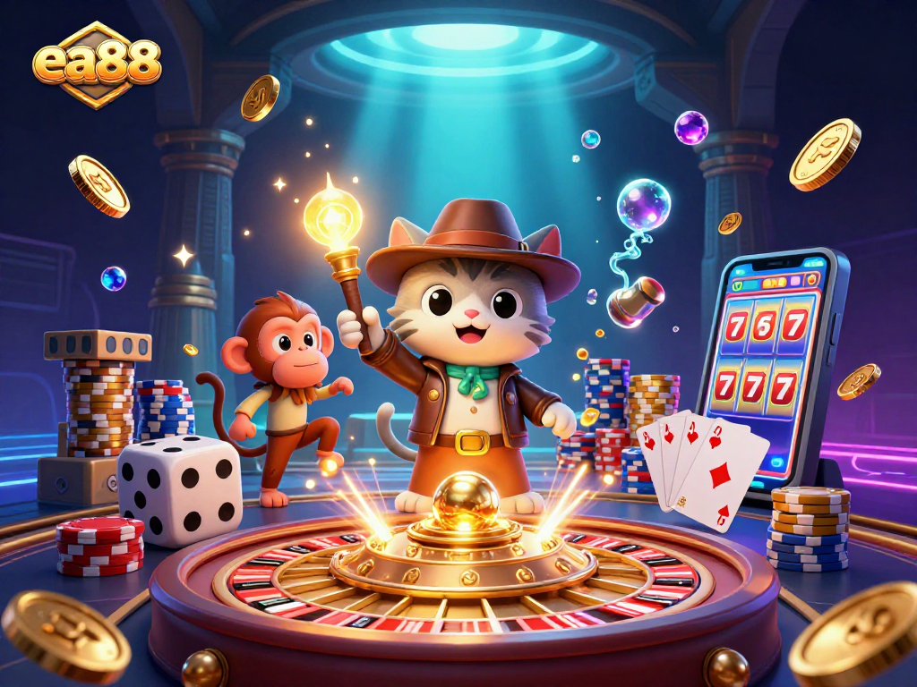 Experience thrilling moments at ea88, where a cartoon archaeologist cat uncovers casino treasures!