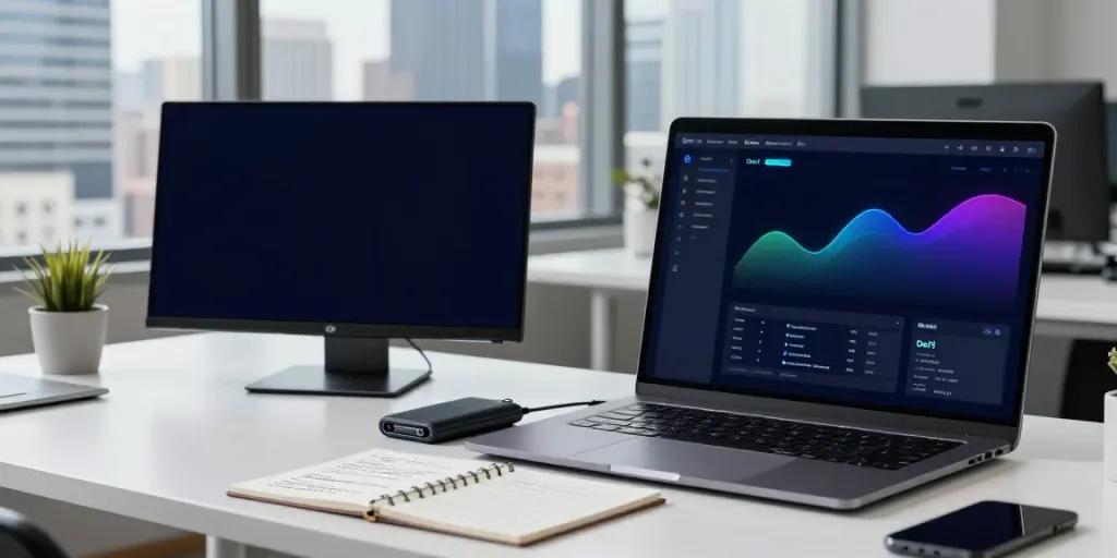Legitimate bitcoin recovery expert assisting clients in a high-tech workspace with blockchain tools and secure wallets.