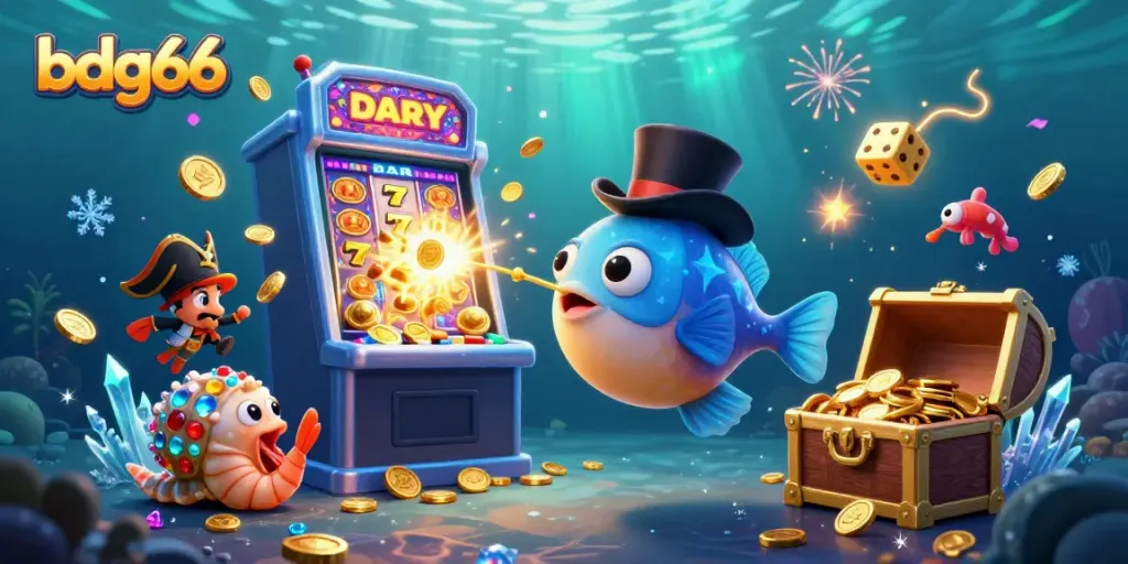 Engage with bdg66's vibrant casino experience featuring exciting characters and gaming elements.