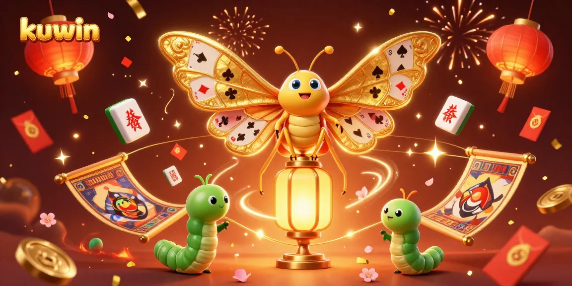 Kuwin offers thrilling online casino games highlighted by a majestic moth and vibrant celebrations.
