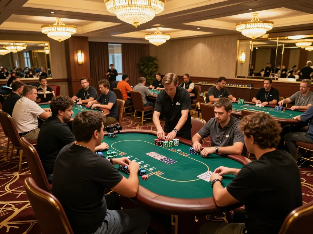 Players at an exciting poker game experience with DU88 chips and cards in dynamic action.