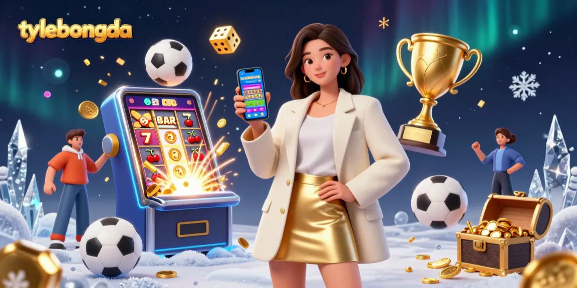 Experience sports betting excitement with tylebongda in a vibrant, action-filled 3D scene featuring a betting app.