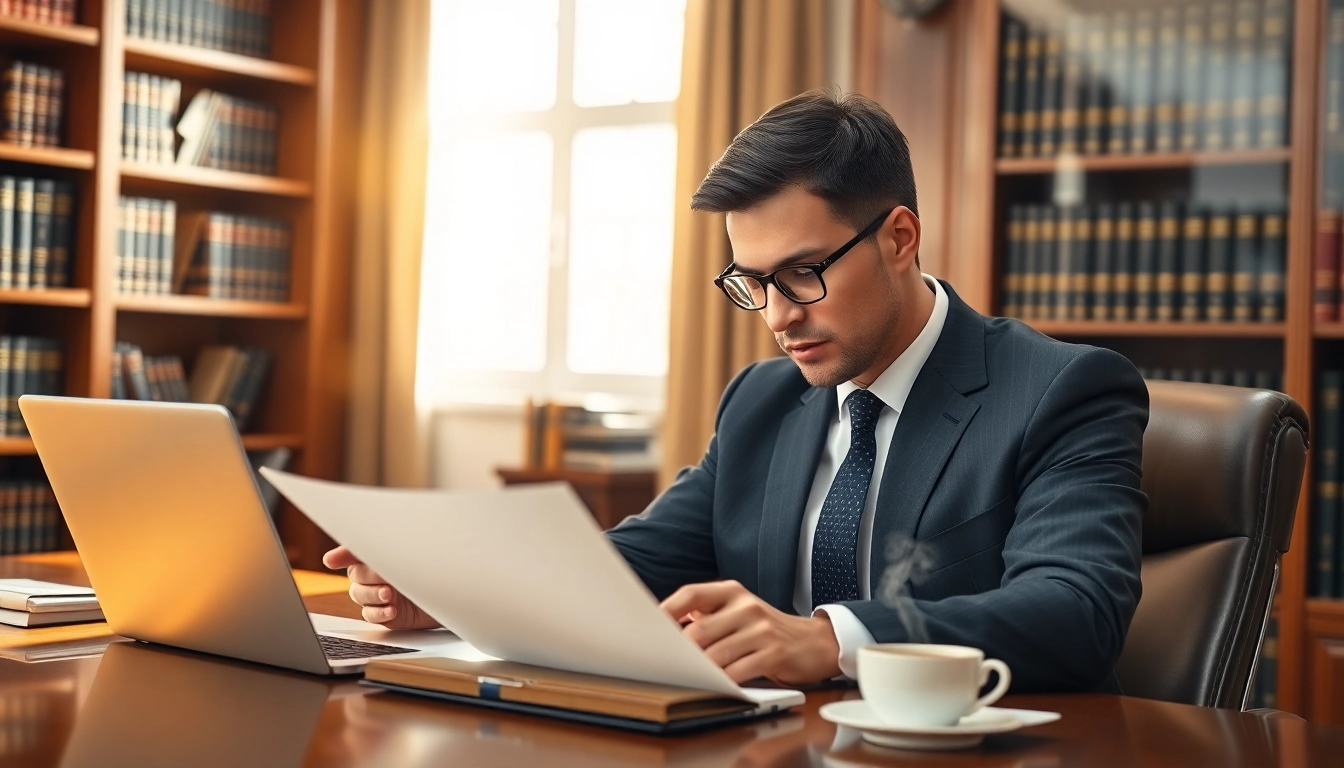 Understanding Wills with a lawyer reviewing documents in a professional office.