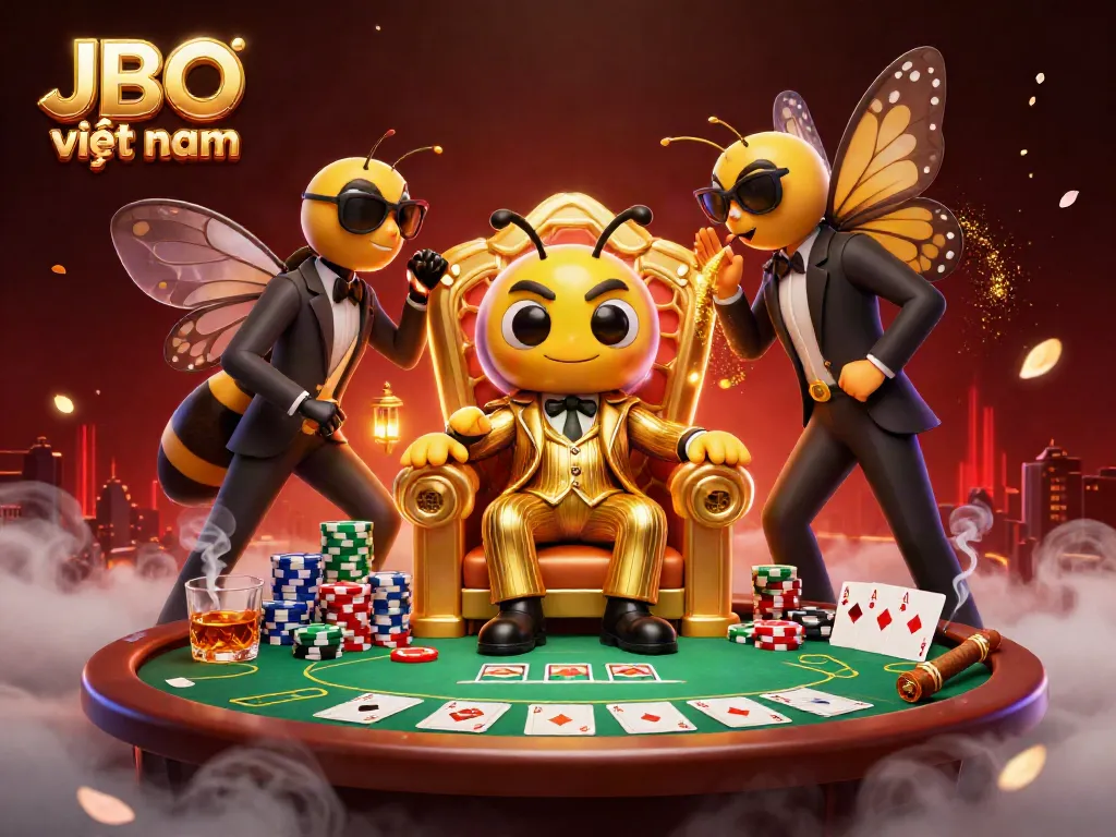 Engage in thrilling play at JBO việt nam with vibrant gaming elements and captivating characters in a dynamic casino scene.