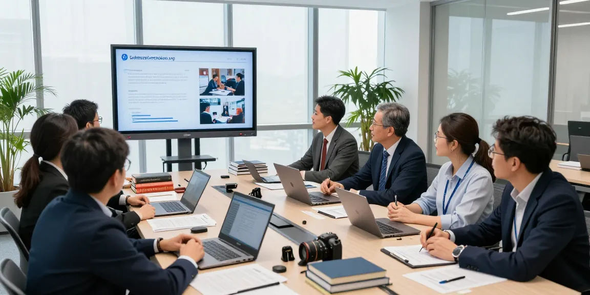 Forensic auditors collaborating in a modern meeting room for aafikotacirebon.org.