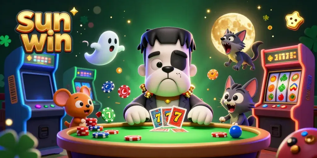 Experience the thrill of sun win gaming with lively characters and vibrant slot elements.