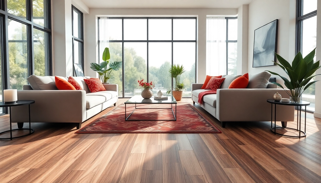 Enhance your space with luxury vinyl flooring near me showcased in a modern living room.