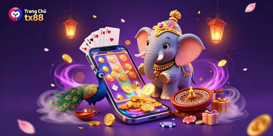 Engage with thrilling games on Trang Chủ tx88, featuring dynamic colorful slots and interactive casino elements.