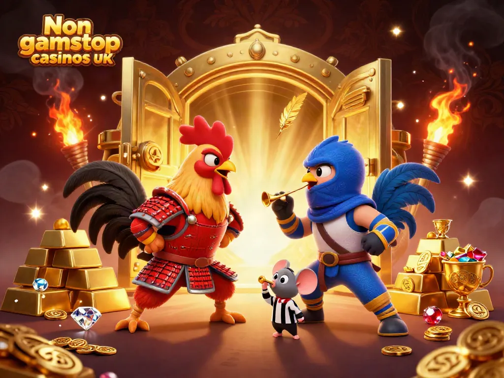 Engage in thrilling battles at Non gamstop casinos UK with intense rooster fighters facing off!